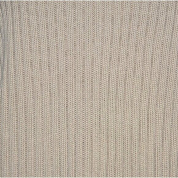 Banana Republic Ladies L Khaki Turtleneck Sweater Ribbed Academia Minimalist - Picture 4 of 8
